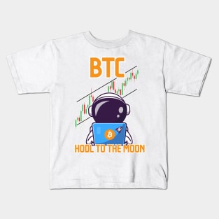 BTC HODL TO THE MOON Kids T-Shirt